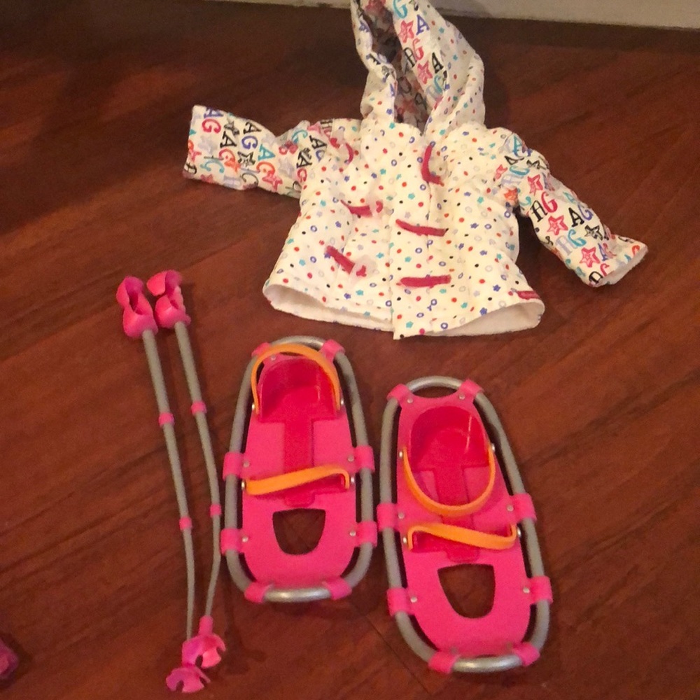 American Girl cost, snow shoes and poles